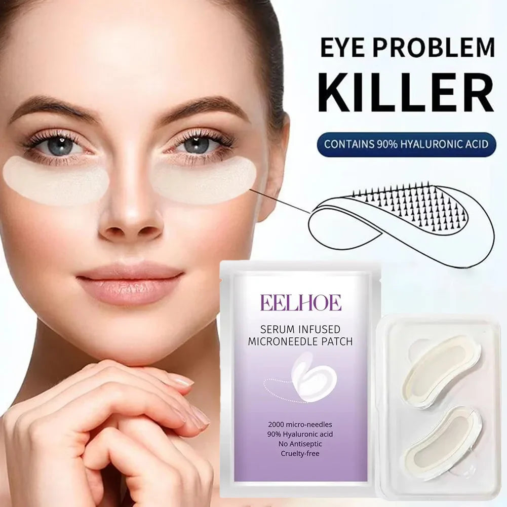 Micro-needle Eye Patch Mask with Collagen – Anti-Wrinkle, Deep Hydration for Crow's Feet & Puffy Eyes