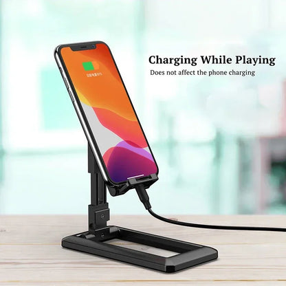 Foldable Tablet & Mobile Phone Desktop Stand – Adjustable Holder for iPad, iPhone, Samsung, Desk Bracket & Smartphone Stand