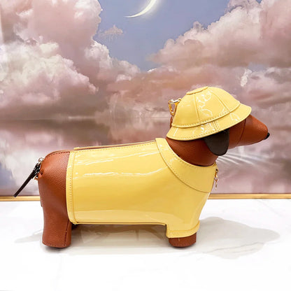 Designer Leather Dog-Shaped Crossbody Shoulder Bag – Cute Evening Party Purse for Women
