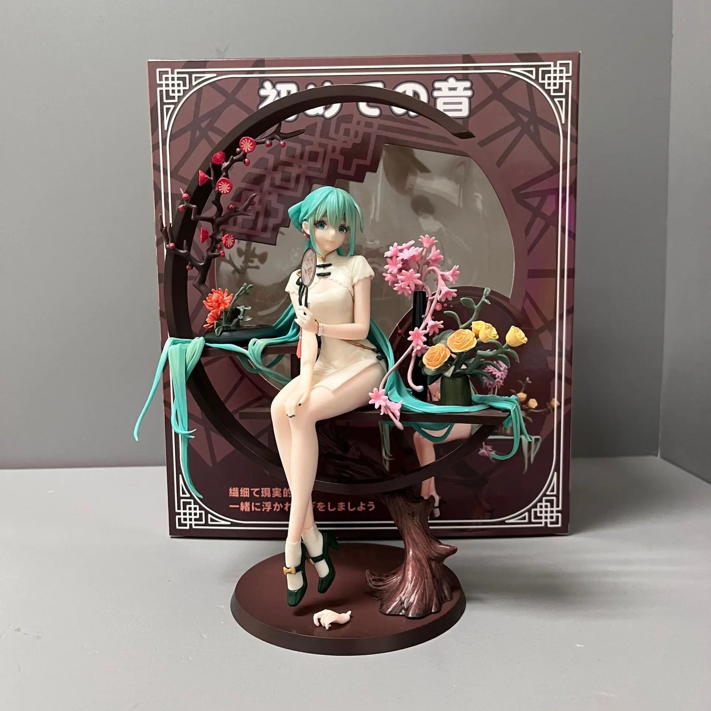 25cm Hatsune Miku Cheongsam Figure – 1/7 Scale Beautiful Girl Model Collectible Desktop Ornament Toy Gift