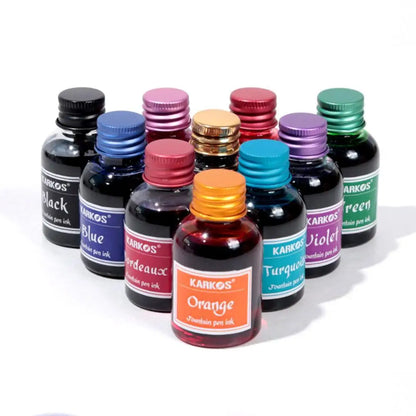 30ml Colorful Fountain Pen Ink – Universal Refill Stationery Ink Bottle for School & Office Writing Supplies (Pure Colors)