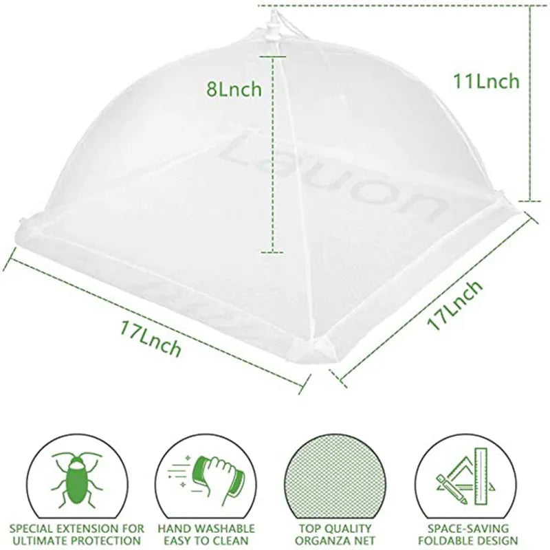 Pop 'n Protect: Foldable Mesh Food Cover for Bug-Free Dining!