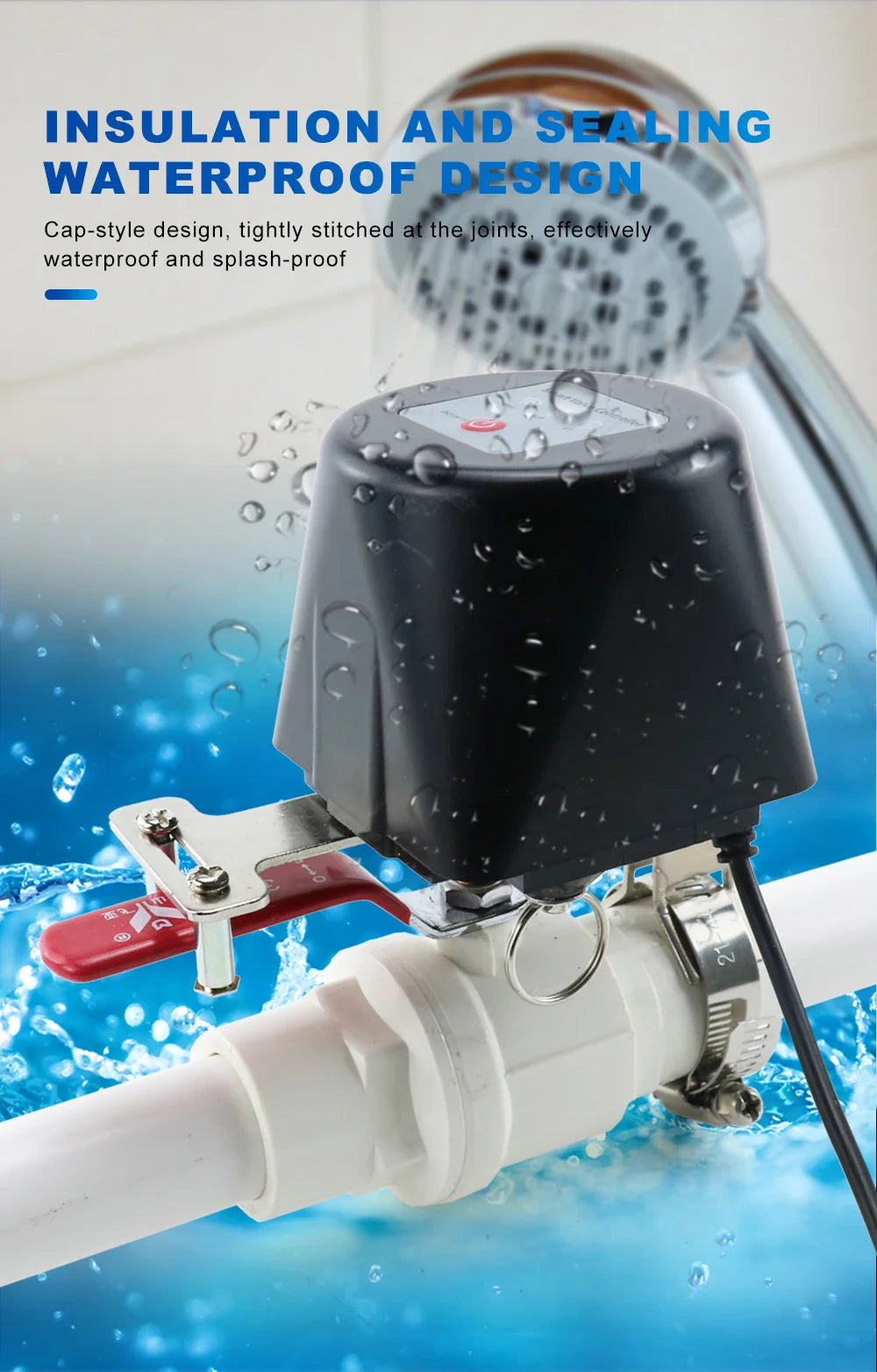 Tuya Zigbee Smart Gas & Water Valve Controller – WiFi Irrigation Timer Compatible with Alexa, Google Assistant, SmartLife
