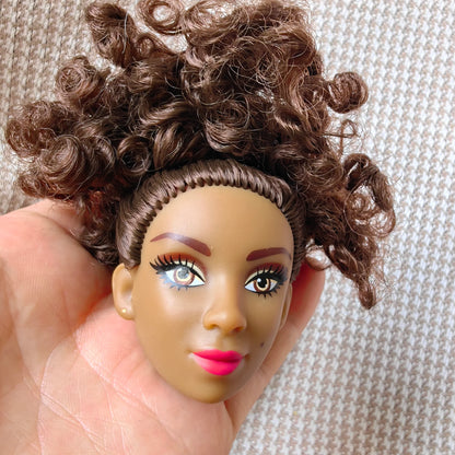 Original 1/6 Doll Supermodel FR Heads — DIY Curly Black Hair Doll Accessories, Limited Edition Collectible Gift