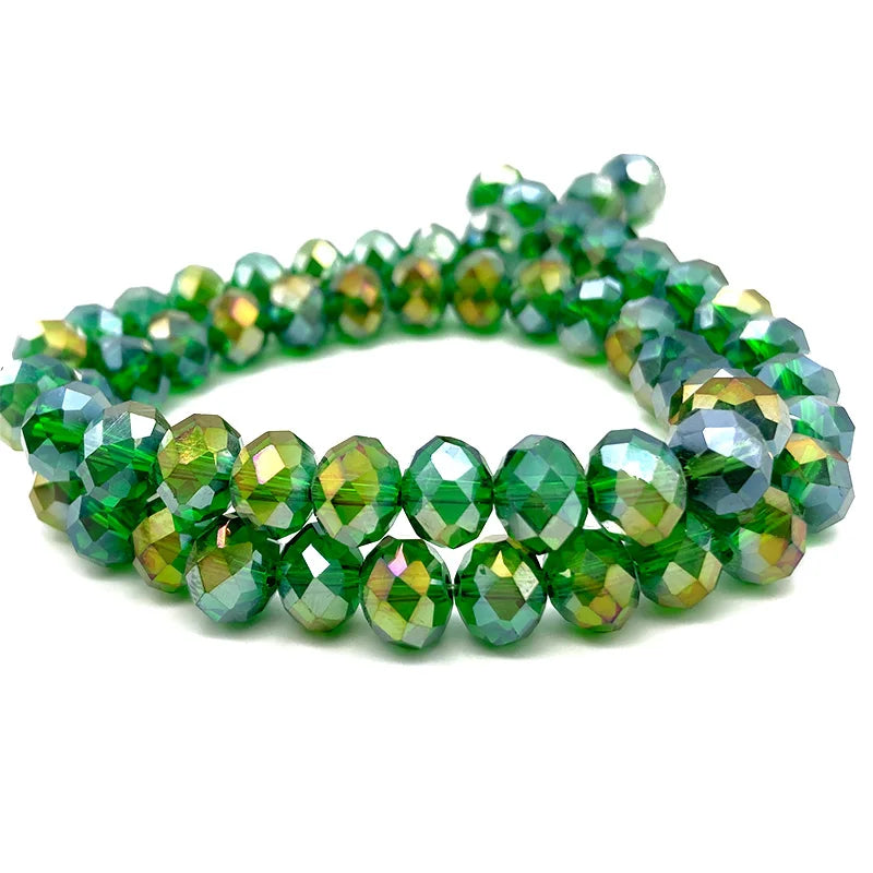 Faceted Crystal Glass Beads 2-8mm Loose Spacer Beads for DIY Jewelry Making Bracelets & Earrings
