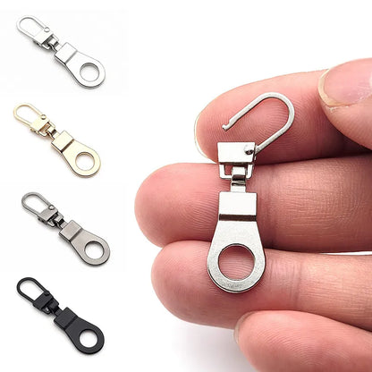 Metal Zip Puller Replacement Tab - 5PC/2pc Zipper Sliders for Backpacks, Purses - Detachable Zipper Head Repair Sewing Accessories