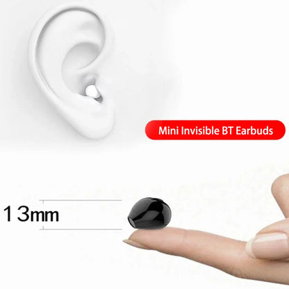 Invisible Mini Bluetooth Earphones V5.2 – TWS In-Ear Wireless Earbuds with Noise Reduction & Mic for Sleep