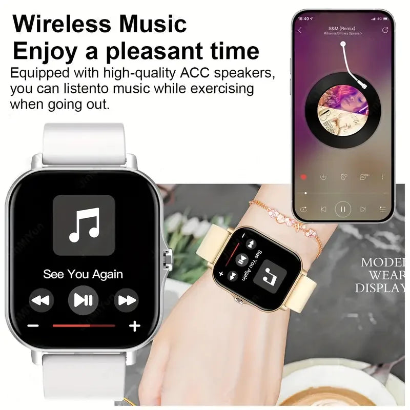 KESHUYOU 2025 Smartwatch – Bluetooth Talking, Blood Oxygen & Blood Pressure Monitor for Men & Women, Holiday Gift Watch