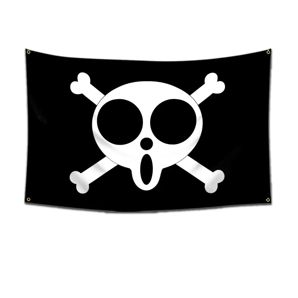 One Piece Pirate Skull Flag – Luffy Straw Hat Pirates Wall Decor & Banner for Kids' Bedroom, Gift