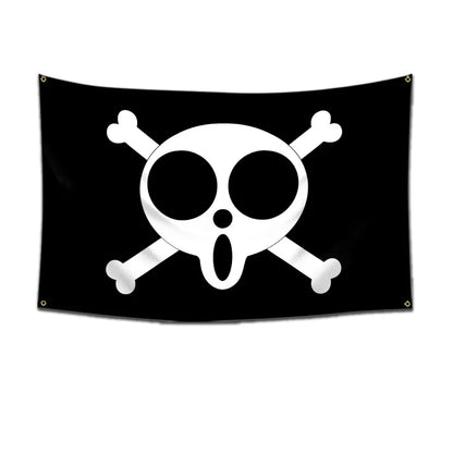 One Piece Pirate Skull Flag – Luffy Straw Hat Pirates Wall Decor & Banner for Kids' Bedroom, Gift