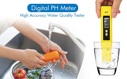 TDS Meter Digital Water Tester - High Accuracy 0-14 PH, 0-9990ppm TDS & EC Meter with LCD for Aquariums & Filters