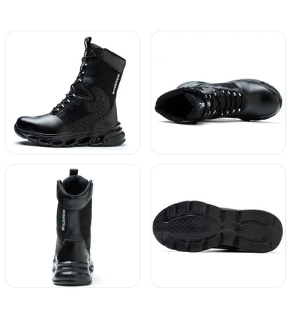 Men's Steel Toe Work Sneakers - Safety Shoes, Puncture-Proof Boots, Indestructible Lightweight Footwear for Security