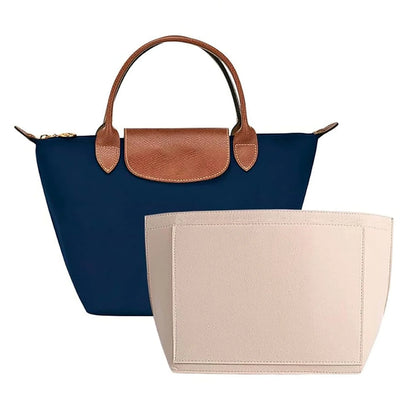 Felt Insert Bag for Longchamp Handbag - Portable Makeup & Purse Organizer Liner for Travel