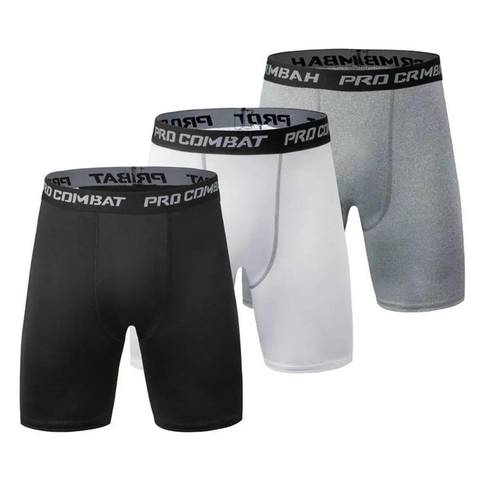 Men’s Compression Leggings — Quick-Dry Basketball, Running & Training Quarter-Length Sports Fitness Pants