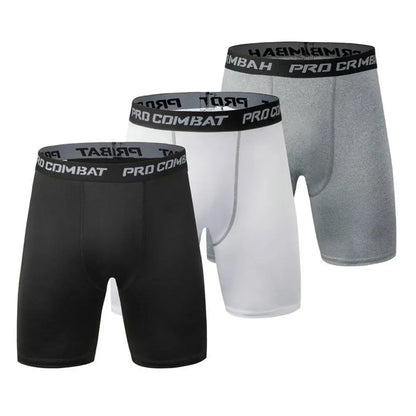 Men’s Compression Leggings — Quick-Dry Basketball, Running & Training Quarter-Length Sports Fitness Pants