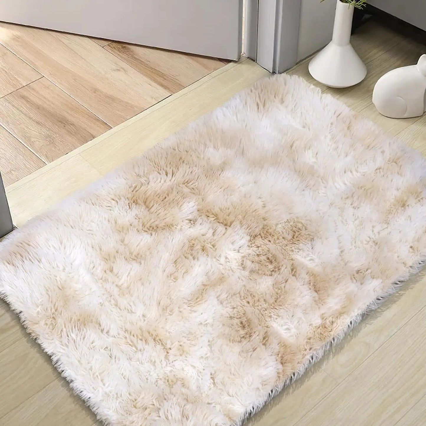 VIKAMA Silk Wool Tie-Dye Rug – Non-Slip Washable Carpet for Kids Room, Living Room & Bedroom