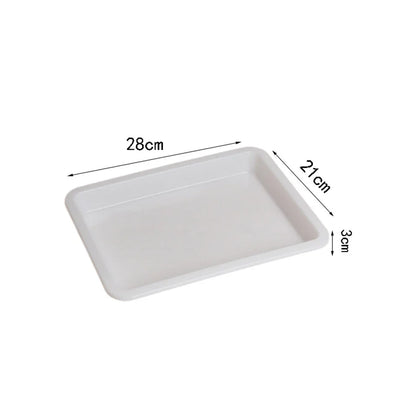 Plastic Square Serving Tray – Strong Color Cutlery & Flat Tray Organizer for Coffee, Tea, and Kitchen Use