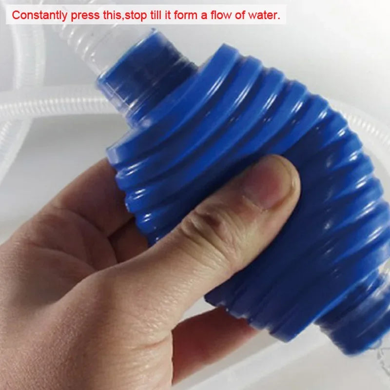Aquarium Siphon Vacuum Cleaner – 1.4m Semi-Automatic Fish Tank Water Change & Gravel Filter Pump Tool
