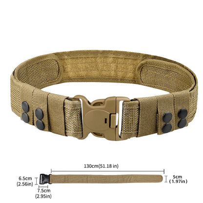 1pc Quick Release Tactical Belt for Men: Army Style Combat Belt for Outdoor Activities and Fishing