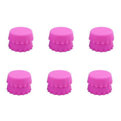 2/6/12pcs Silicone Beer Bottle Caps – Preservative Covers for Wine, Vinegar, Soy, and Cocktail Bottles