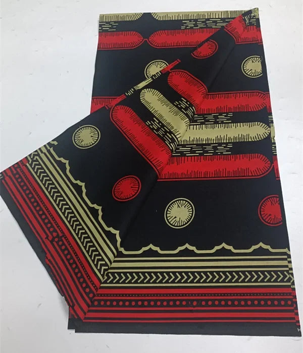 100% Cotton Ankara Wax Fabric - High Quality Soft Real Dutch Pagne Print for Dresses & Sewing
