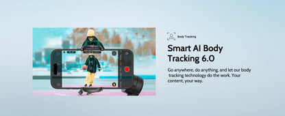 AOCHUAN Smart XPro 3-Axis Gimbal Stabilizer – Smartphone Video Stabilizer for iPhone & Android with Fill Light Effect