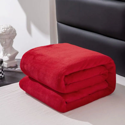 Simple Plush Blanket – Plain Colored, Multifunctional Farley Blanket Cover, Thickened and Warm