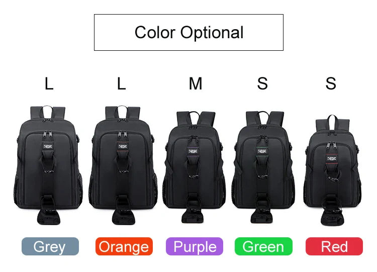 Large Waterproof Camera Backpack — DSLR & Video Tripod Bag with Rain Cover for Canon, Nikon, Sony, Pentax