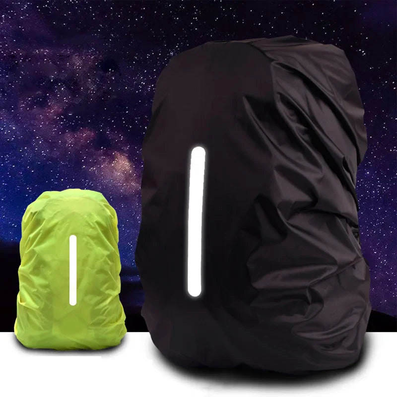Reflective Waterproof Backpack Rain Cover 20-100L – Outdoor Safety Cover for Night Cycling, Hiking & Camping
