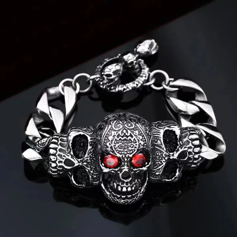 Ethnic Wind Dragon Bracelet – Vintage Silver Plated Cuff Bangle, Motorcycle Riding Charm Jewelry Gift for Men