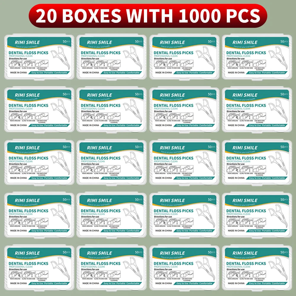 50/150/300/600/1000 PCS Dental Floss Sticks - Oral Care Tools for Effective Cleaning