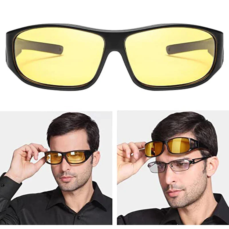 Car Night Vision Driving Glasses - Anti-Glare Motorcycle & Bicycle Goggles, UV Protection Sunglasses Eyewear for Drivers