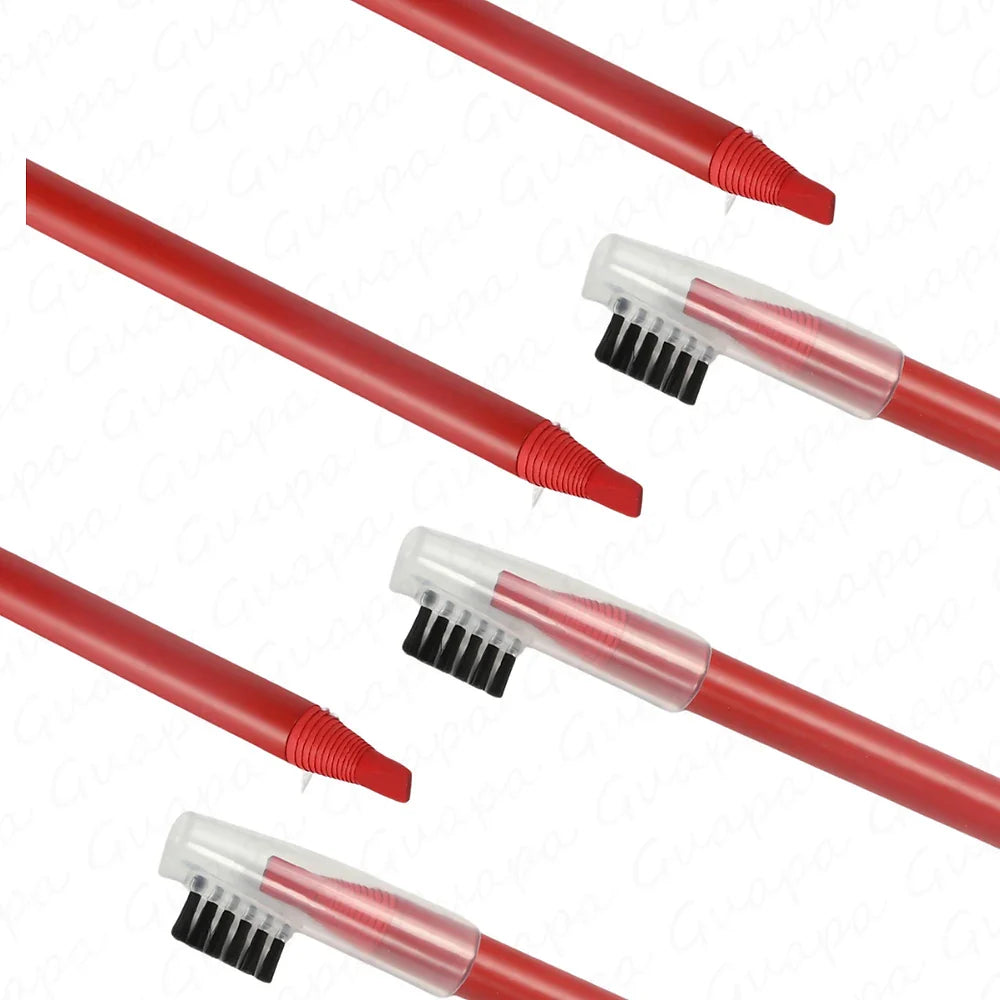 2PCS Professional Microblading Brow & Lip Contour Pens — Waterproof Permanent Tattoo Eyebrow and Red Lip Makeup Tint Pens