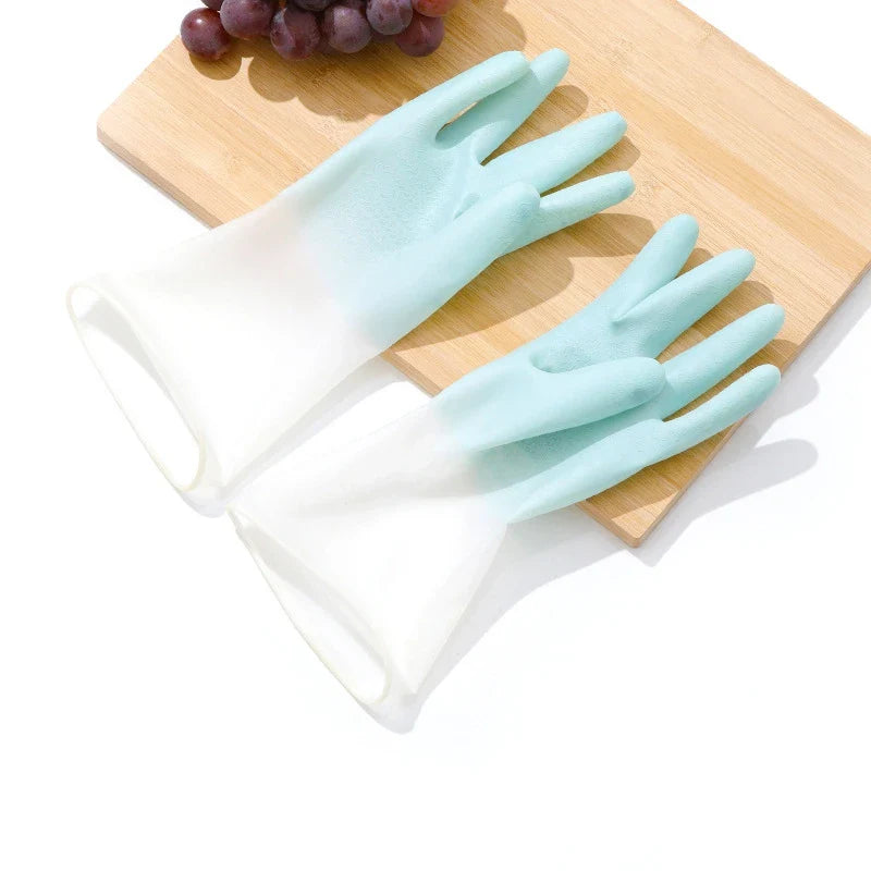 Waterproof Household Dishwashing Rubber Gloves – Thin Latex Cleaning Gloves for Washing Dishes & Clothes for Women