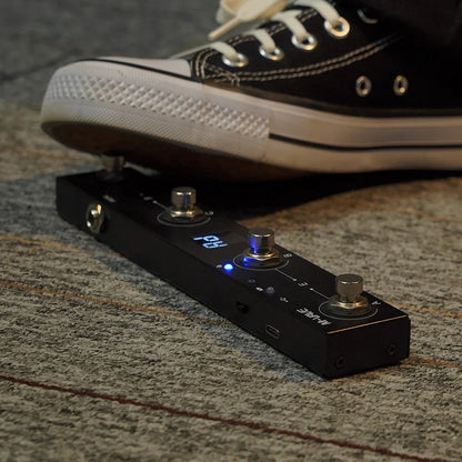 M-VAVE Chocolate MIDI Controller Pedal – Bluetooth Rechargeable, 4 Buttons with APP Control & Wireless Transmission