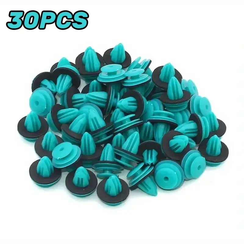 Auto Door Panel Clips with Seal Rings - Car Fastener Rivet Retainers for Interior & Bumper Repair