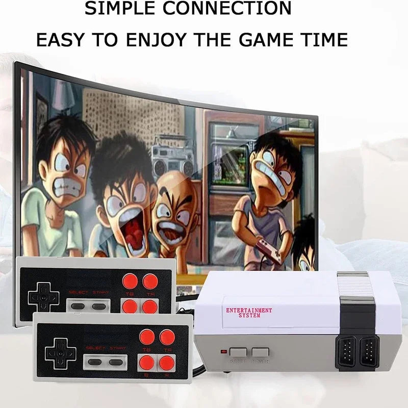 Mini TV Handheld Video Game Console: Retro Gaming Player with AV Output - Enjoy 620 Classic Games with Dual Gamepads, Perfect for Family Recreation!