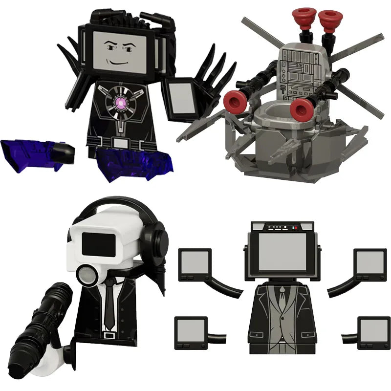 2025 KDL844 Toilet Man Mini Puzzle – Cartoon Bricks Action Figure Building Blocks Toy Gift