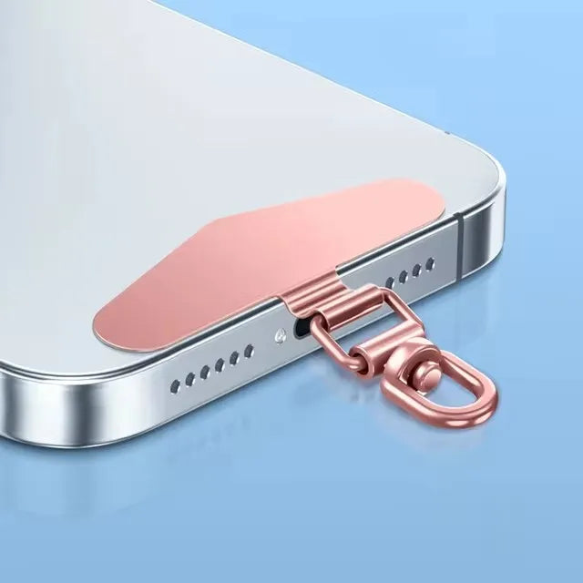 Upgraded 360° Rotatable Stainless Steel Phone Tether Tab – Metal Patch Gasket & Cellphone Lanyard Safety Connector