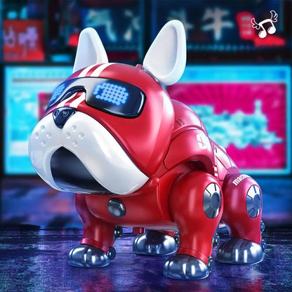 Dance & Music Bulldog Robot Toy - Intelligent Interactive Dog with Lights for Kids & Early Learning