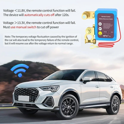 Wireless Dual Remote Car Battery Disconnect Relay – Master Kill Cut-Off Switch, 12V Car Interior Replacement Relays Parts