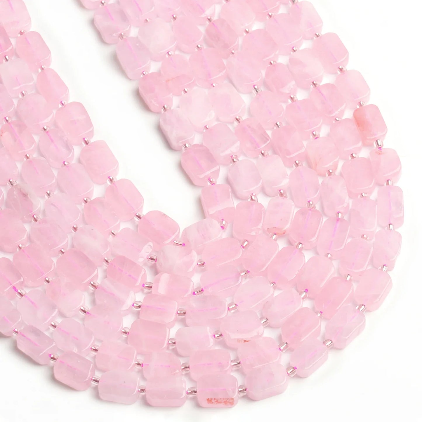 Natural Gemstone Rectangle Beads - 8x12mm Amethyst Citrine Lapis Lazuli Spacer Beads for DIY Jewelry Making & Bracelets