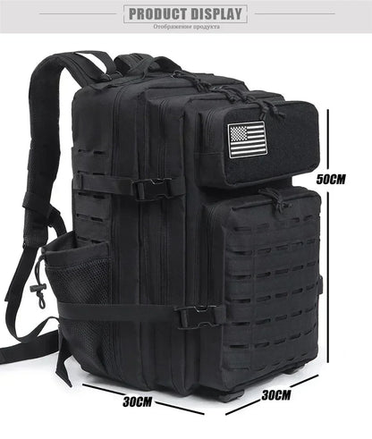 25L/45L Tactical Backpack for Men & Women – Outdoor Hiking Molle Daypack, School & Gym Rucksack with Dual Cup Holders