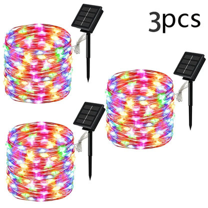 Solar LED Fairy String Lights - Waterproof Outdoor Garden Twinkle Lights for Patio & Party Decor