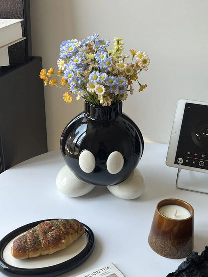 Original High-Style Ceramic Boom Vase – Ins-Style Home Decoration for Living Room, Corridor, Entrance & Balcony