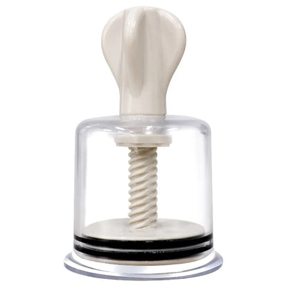 Rotating Handle Suction Cupping Set – 4 Sizes Twist Vacuum Cups for Nipple Enhancement & Anti-Cellulite Massage