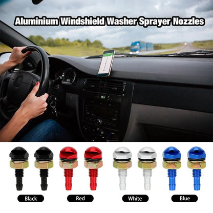 2Pcs Fan-Shaped Car Cleaning Washer Bonnet: Universal Front Windshield Water Sprayer Wiper Jet Nozzle