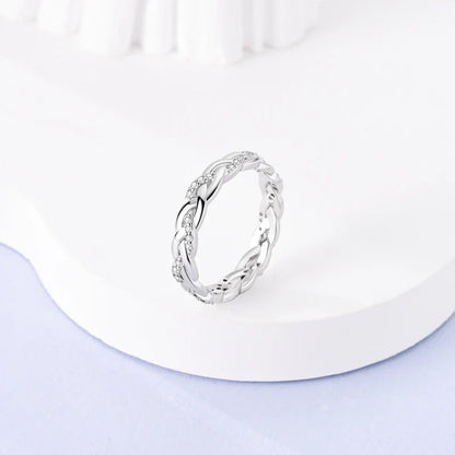 925 Sterling Silver Ring – Infinite Love Star & Moon Design for Women, Wedding Jewelry Gift