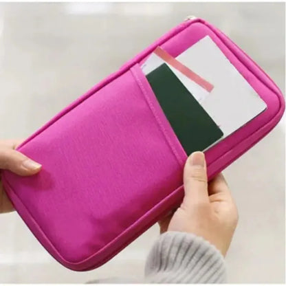 Travel Wallet & Organizer — Passport, Credit Card, Cash, and Document Holder Multifunction Purse Clutch Storage Bag