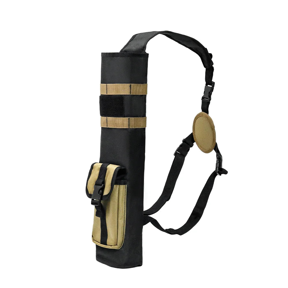 Tactical Archery Quiver with Molle System – Multi-Function Back Arrow Holder Bag with Pockets